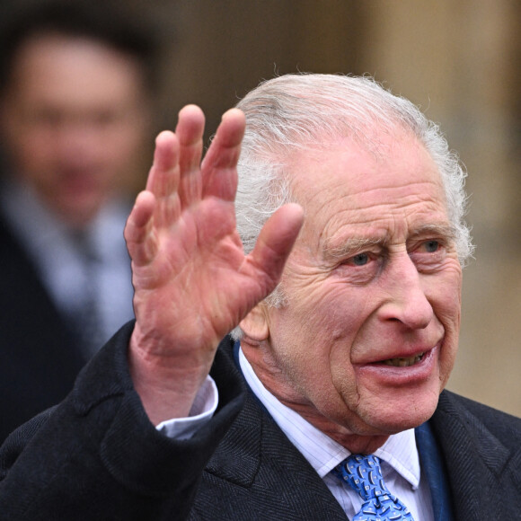 Le roi Charles et la reine Camilla lors de l'office des matines de Pâques à la chapelle St George, au château de Windsor, à Windsor, au Royaume-Uni, le dimanche de Pâques, le 31 mars 2024. Photo par Stuart Hardy/ABACAPRESS.COM