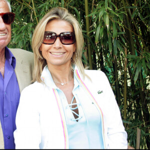 Jean-Paul et Natty Belmondo - Première journée des internationaux de France à Roland-Garros.
