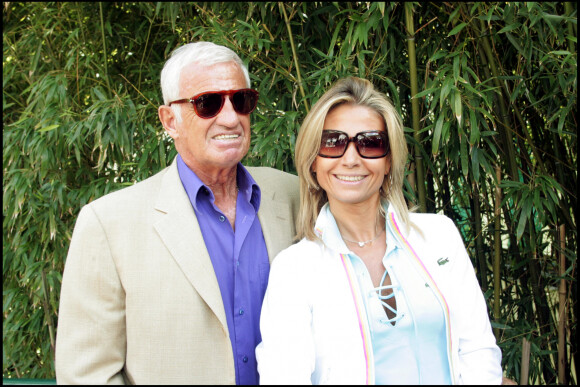 Jean-Paul et Natty Belmondo - Première journée des internationaux de France à Roland-Garros.
