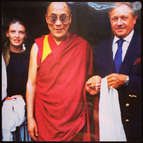 Jean Poniatowski et le Dalaï-Lama.