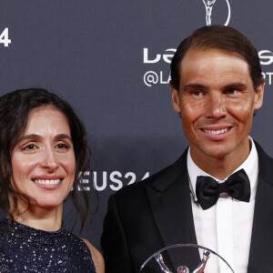 Rafael Nadal et sa femme, Xisca Perello aux Laureus World Sport Awards à Madrid le 22 avril 2024.