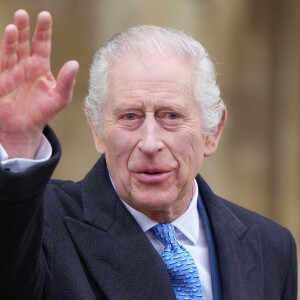 Le roi Charles III d'Angleterre - Les membres de la famille royale britannique arrivent à la chapelle Saint-George pour assister à la messe de Pâques. Windsor, le 31 mars 2024.