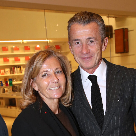 Claire Chazal et François Sarkozy - Vernissage de l'Exposition Retrospective consacrée au peintre américain Mark Rothko à la Fondation Louis Vuitton. Paris, France, le 17 Octobre 2023. © Bertrand Rindoff / Bestimage 