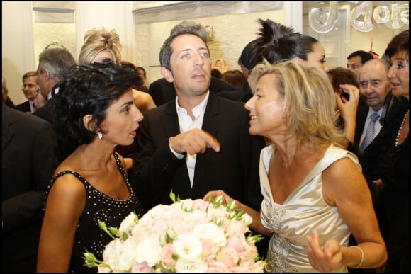 RACHIDA DATI, GAD ELMALEH ET CLAIRE CHAZAL - SOIREE POUR LE 60EME ANNIVERSAIRE DE CHRISTIAN DIOR, AVENUE MONTAIGNE A PARIS  60TH ANNIVERSARY CHRISTIAN DIOR IN PARIS 