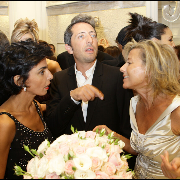 RACHIDA DATI, GAD ELMALEH ET CLAIRE CHAZAL - SOIREE POUR LE 60EME ANNIVERSAIRE DE CHRISTIAN DIOR, AVENUE MONTAIGNE A PARIS  60TH ANNIVERSARY CHRISTIAN DIOR IN PARIS 