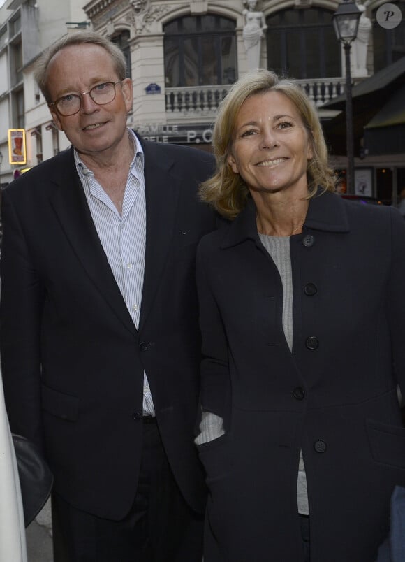 Renaud Donnedieu de Vabres et Claire Chazal - Dernière de la pièce " Garde Alternée" avec PPDA au Théâtre de la Gaîté Montparnasse à Paris le 4 juin 2016. © Coadic Guirec / Bestimage  