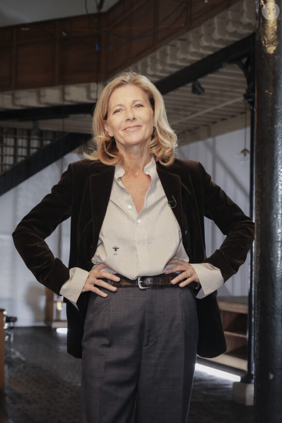 Exclusif - Claire Chazal lors de l'enregistrement de l'émission "Animaux Stars", présentée par B.Montiel et diffusée sur la chaine Animaux TV le 23 décembre 2023 © Jack Tribeca / Bestimage  Exclusive - No Web No Blog pour Belgique et Suisse 