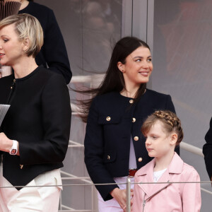 La princesse Charlene et sa fille la princesse Gabriella ont assisté au Monaco E-Prix 2024, le 27 avril 2024. © Claudia Albuquerque/Bestimage