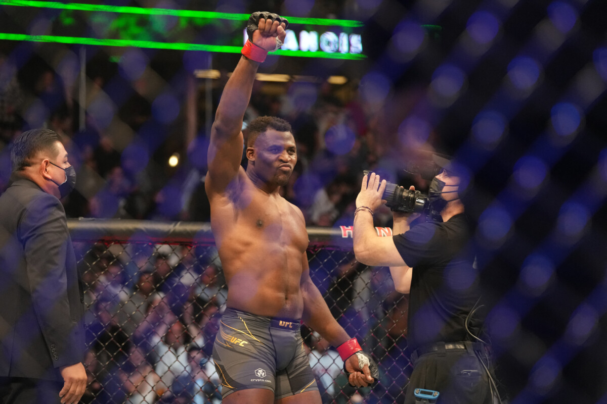 Photo : Le camerounais Francis Ngannou bat français Ciryl Gane à la ...
