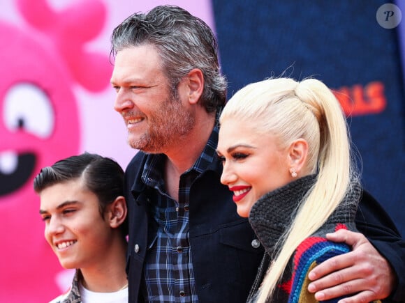 Kingston Rossdale, Apollo Bowie Flynn Rossdale, Blake Shelton et Gwen Stefani arrivent à la première mondiale de 'UglyDolls' de STX Films qui s'est tenue au Regal Cinemas L.A. Live le 27 avril 2019 à Los Angeles, CA, États-Unis. Photo par Xavier Collin/Image Press Agency/Splash/ABACAPRESS.COM