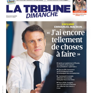 Couverture de l'hebdomadaire La Tribune du dimanche paru le dimanche 5 mai 2024.