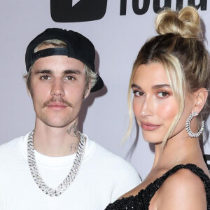 Justin Bieber et sa femme Hailey Baldwin Bieber à la première du docu-series "Seasons" dans le quartier de Westwood à Los Angeles, le 27 janvier 2020 