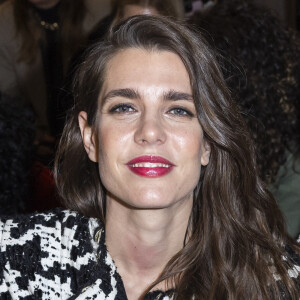 Charlotte Casiraghi - Front row du défilé de mode Haute-Couture printemps-été 2024 "Chanel" au Grand Palais Ephémère lors de la fashion week de Paris. Le 23 janvier 2024 © Olivier Borde / Bestimage 