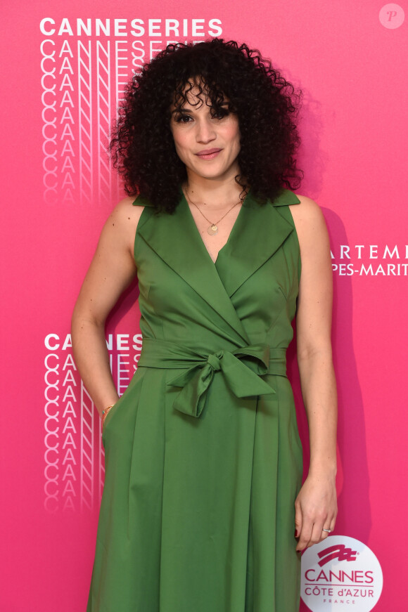 Honorine Magnier lors du photocall et de la conférence sur la série "Section de Recherches" lors du 1er Festival Canneseries. Ce festival International des Séries de Cannes, lance sa première saison du 4 au 11 avril 2018. Cet événement a pour vocation de valoriser et incarner les séries du monde entier, comme un porte-voix de ce nouvel art populaire et ultra-créatif. Cannes, le 5 avril 2018. © Bruno Bebert/Bestimage