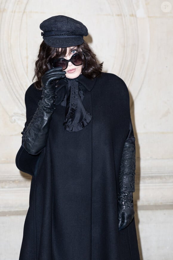 Isabelle Adjani - Photocall au défilé de mode Haute-Couture Christian Dior au musée Rodin lors de la Fashion Week Printemps-été 2023 de Paris, France, le 23 janvier 2023. © Olivier Borde/Bestimage