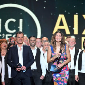 Exclusif - Laurent Luyat et Laury Thilleman - Enregistrement de l'émission de télévision "Le Grand Concert des Régions : Ici c'est Aix en Provence", à l'Arena du Pays d'Aix, présentée par L.Luyat et L.Thilleman, et diffusée le 17 mai sur France 3. Le 30 avril 2024. © Bruno Bebert-Jack Tribeca / Bestimage