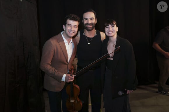 Exclusif - Bilal, Ycare, Anne Sila - Backstage de l'enregistrement de l'émission de télévision "Le Grand Concert des Régions : Ici c'est Aix en Provence", à l'Arena du Pays d'Aix, présentée par L.Luyat et L.Thilleman, et diffusée le 17 mai sur France 3. Le 30 avril 2024. © Bruno Bebert-Jack Tribeca / Bestimage