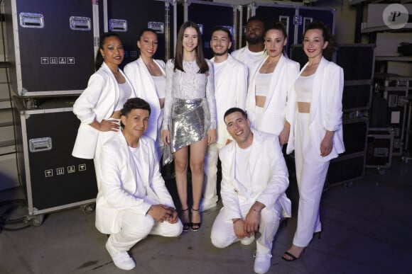 Exclusif - Marina Kaye, Street M Dance - Backstage de l'enregistrement de l'émission de télévision "Le Grand Concert des Régions : Ici c'est Aix en Provence", à l'Arena du Pays d'Aix, présentée par L.Luyat et L.Thilleman, et diffusée le 17 mai sur France 3. Le 30 avril 2024. © Bruno Bebert-Jack Tribeca / Bestimage