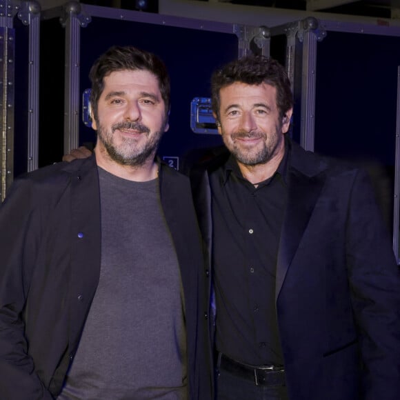 Exclusif - Patrick Fiori, Patrick Bruel - Backstage de l'enregistrement de l'émission de télévision "Le Grand Concert des Régions : Ici c'est Aix en Provence", à l'Arena du Pays d'Aix, présentée par L.Luyat et L.Thilleman, et diffusée le 17 mai sur France 3. Le 30 avril 2024. © Bruno Bebert-Jack Tribeca / Bestimage