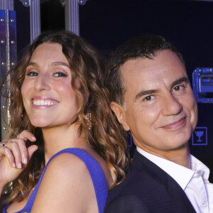 Exclusif - Laury Thilleman, Laurent Luyat - Backstage de l'enregistrement de l'émission de télévision "Le Grand Concert des Régions : Ici c'est Aix en Provence", à l'Arena du Pays d'Aix, présentée par L.Luyat et L.Thilleman, et diffusée le 17 mai sur France 3. Le 30 avril 2024. © Bruno Bebert-Jack Tribeca / Bestimage