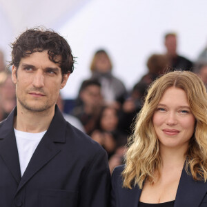 Louis Garrel, Léa Seydoux, Raphaël Quenard - Photocall du film "Le deuxième acte", présenté hors compétition, lors du 77ème Festival International du Film de Cannes (14 - 25 mai 2024), le 15 mai 2024.