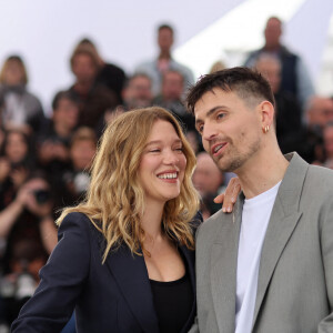 Léa Seydoux et Raphaël Quenard - Photocall du film "Le deuxième acte", présenté hors compétition, lors du 77ème Festival International du Film de Cannes (14 - 25 mai 2024), le 15 mai 2024.