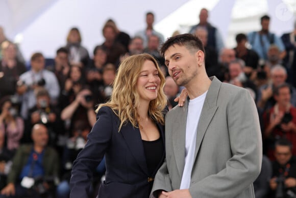 Léa Seydoux et Raphaël Quenard - Photocall du film "Le deuxième acte", présenté hors compétition, lors du 77ème Festival International du Film de Cannes (14 - 25 mai 2024), le 15 mai 2024.