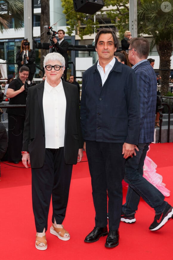 Claudine Nougaret et Charles Gillibert - Montée des marches du film « Diamant Brut » lors du 77ème Festival International du Film de Cannes, au Palais des Festivals à Cannes. Le 15 mai 2024 © Jacovides-Moreau / Bestimage