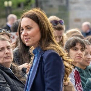 Le prince William, duc de Cambridge, et Kate Catherine Middleton, duchesse de Cambridge, à leur arrivée à l'université de Glasgow. Le couple princier est venu discuter de santé mentale et de bien-être avec les étudiants pendant la Semaine de sensibilisation à la santé mentale. Le 11 mai 2022 