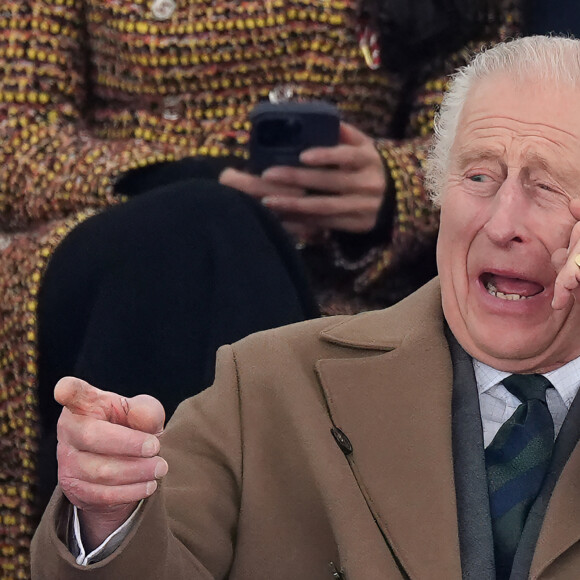 Le roi Charles III d'Angleterre, et Zara Phillips (Zara Tindall), se retrouvent au concours hippique Royal Windsor Horse Show à Windsor le 3 mai 2024. 