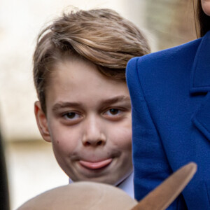 Le prince George de Galles est l'aîné du prince William et de la princesse Kate Middleton.
Le prince George assiste à l'office de Noël à l'église St Mary Magdalene à Sandringham, Norfolk, Royaume-Uni. Photo par Geoff Robinson/Splash News/ABACAPRESS.COM