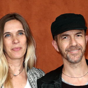 Calogero et Marie Bastide au village pour la finale hommes lors des internationaux de France de tennis de Roland Garros 2019 à Paris le 9 juin 2019. © Jacovides - Moreau / Bestimage