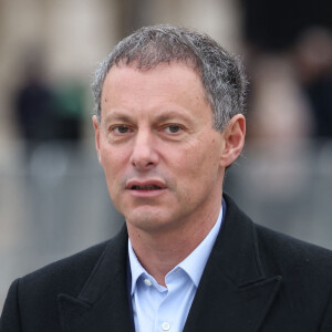 Marc-Olivier Fogiel - Hommage national à Robert Badinter devant le ministère de la Justice sur la place Vendôme à Paris le 14 février 2024. L'ancien garde des Sceaux, artisan de l'abolition de la peine de mort, est décédé vendredi dernier à l'âge de 95 ans. © Dominique Jacovides/Bestimage 