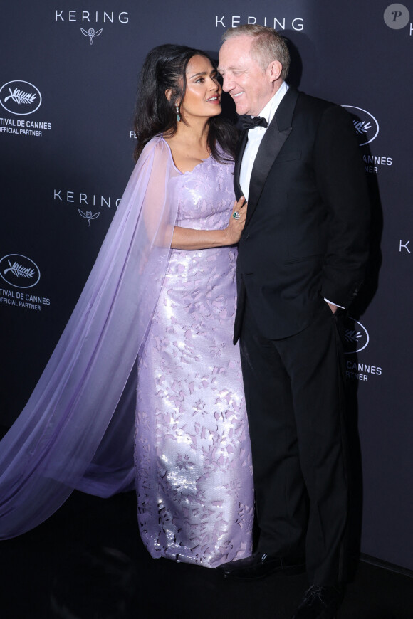 Salma Hayek, Francois Henri Pinault assiste au dîner officiel de Kering et du Festival de Cannes assiste à une conférence Women In Motion lors de la 77e édition du Festival de Cannes à l'hôtel Majestic le 19 mai 2024 à Cannes, France. Photo par Jerome Dominé/ABACAPRESS.COM