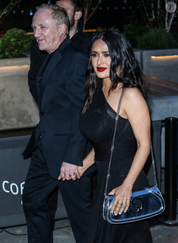 François-Henri Pinault, Salma Hayek Pinault au défilé de mode Gucci Croisière 2025 à la Tate Modern à Londres, Royaume-Uni, le 13 mai 2024. Photo par : Brett D. Cove/Splash News/ABACAPRESS.COM