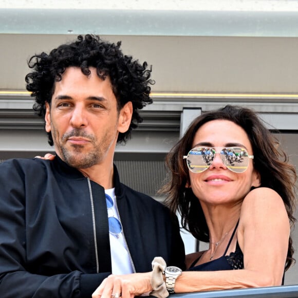 Sandra et Tomer Sisley lors du Grand Prix de Formule 1 (F1) de Monaco, le 26 mai 2024. © Bruno Bebert/Bestimage