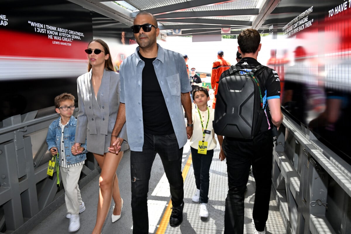 Photo : Tony Parker et Agathe Teyssier lors du Grand Prix de Formule 1 ...