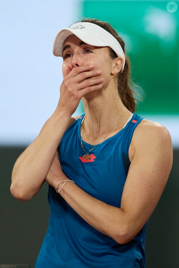 Alizé Cornet - La joueuse de tennis française Alizé Cornet annonce la fin de sa carrière après avoir été battue au premier tour des Internationaux de France de tennis de Roland Garros 2024 à Paris, France, le 28 mai 2024. © Jacovides-Moreau/Bestimage 