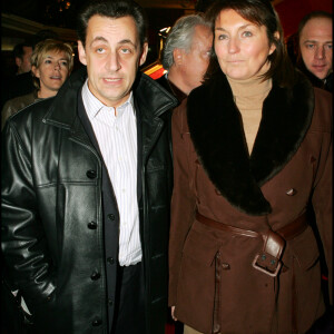 Nicolas Sarkozy et sa femme de l'époque Cécilia au Grand Rex (archive)