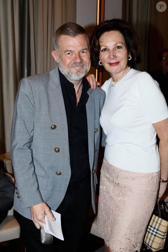 Exclusif - Eric Naulleau (président du jury), Stéphanie des Horts (membre du jury) - 10ème édition du Prix des Hussards à l'hôtel le Lutetia à Paris, France, le 20 avril 2023. © Christophe Clovis / Bestimage 