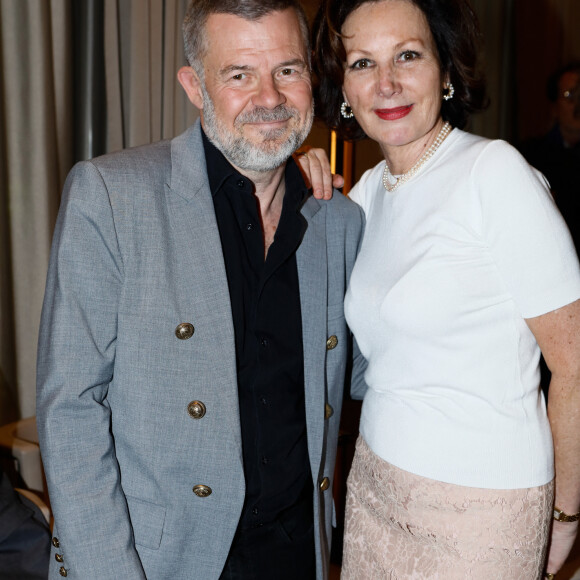 Exclusif - Eric Naulleau (président du jury), Stéphanie des Horts (membre du jury) - 10ème édition du Prix des Hussards à l'hôtel le Lutetia à Paris, France, le 20 avril 2023. © Christophe Clovis / Bestimage 