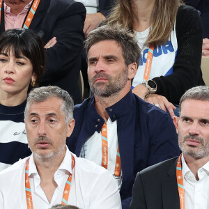 Nolwenn Leroy et Arnaud Clément dans les tribunes des Internationaux de France 2024 à Roland Garros le 27 mai 2024 à Paris. Nasser Berzane/ABACAPRESS.COM