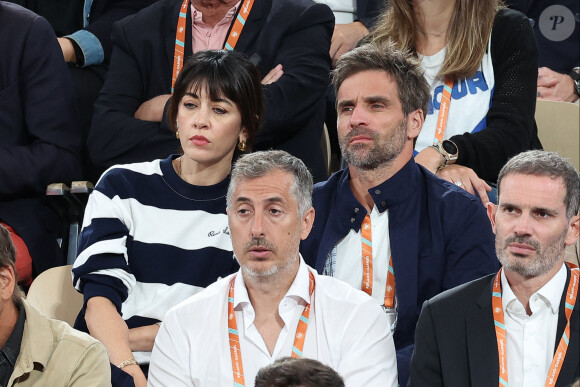 Nolwenn Leroy et Arnaud Clément dans les tribunes des Internationaux de France 2024 à Roland Garros le 27 mai 2024 à Paris. Nasser Berzane/ABACAPRESS.COM