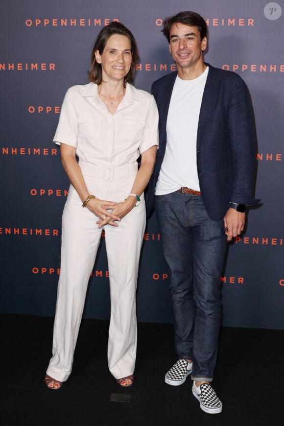 Claire Fournier et Julian Bugier assistent à la première d'"Oppenheimer" au Grand Rex à Paris. ABACAPRESS.COM