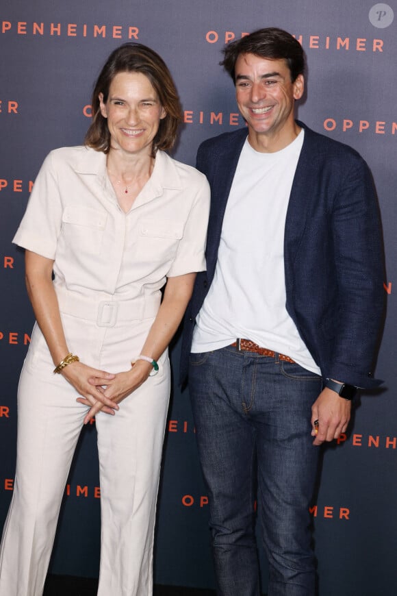 Claire Fournier et Julian Bugier assistent à la première d'"Oppenheimer" au Grand Rex le 11 juillet 2023 à Paris. ABACAPRESS.COM