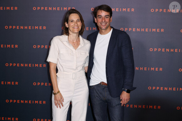 Claire Fournier et Julian Bugier assistent à la première d'"Oppenheimer" au Grand Rex le 11 juillet 2023 à Paris. ABACAPRESS.COM