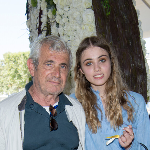 Exclusif - Michel Boujenah, sa fille Louise dans l'espace VIP lors du Longines Paris Eiffel Jumping au Champ de Mars à Paris. © Luc Castel / Bestimage