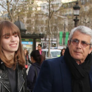 Michel Boujenah et sa fille Louise - Arrivée à l'avant-première de 'Salaud on t'aime' à l'UGC Normandie sur les Champs-Elysées à Paris le 31 mars 2014.
