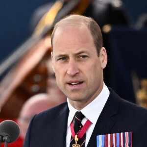 Et il a choisi de rester très vague...
Le prince William de Galles - La famille royale d'Angleterre lors des commémorations du 80ème anniversaire du débarquement (D-Day) à Portsmouth. Le 5 juin 2024 © Dylan Martinez / Pool / Bestimage 