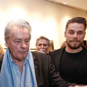 Exclusif - Anthony Delon et Alain Delon - Lancement de la marque de vêtements de cuir "Anthony Delon 1985" chez Montaigne Market à Paris. Le 7 mars 2017 © Philippe Doignon / Bestimage 